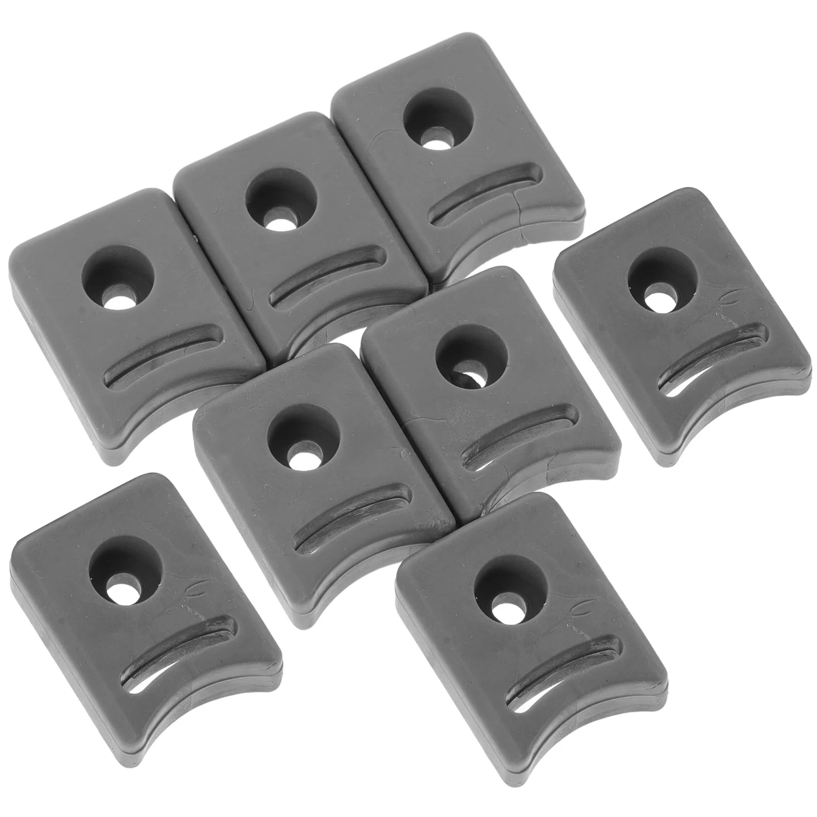 

8pcs Bathroom Hardware Accessories Anti collision Sliding Door Stop Grey Plastic Bathing Guide Bumper Shower Door Pads Rounded