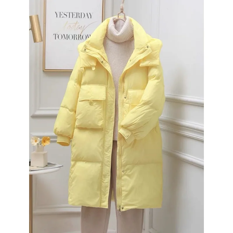 Abrigo de algodón con capucha para mujer, chaqueta gruesa y cálida para invierno, Parkas de talla grande, novedad de 2023