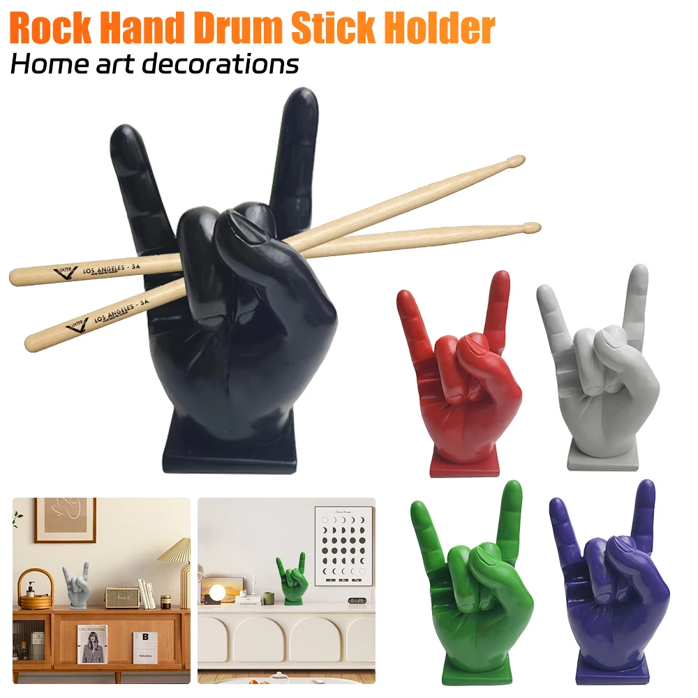 Creative Rock Hand Drum Stick Stand Drumstick Display Stand Rack Mallet Drumstick Bracket Home Decoration Funny Gift for Drummer