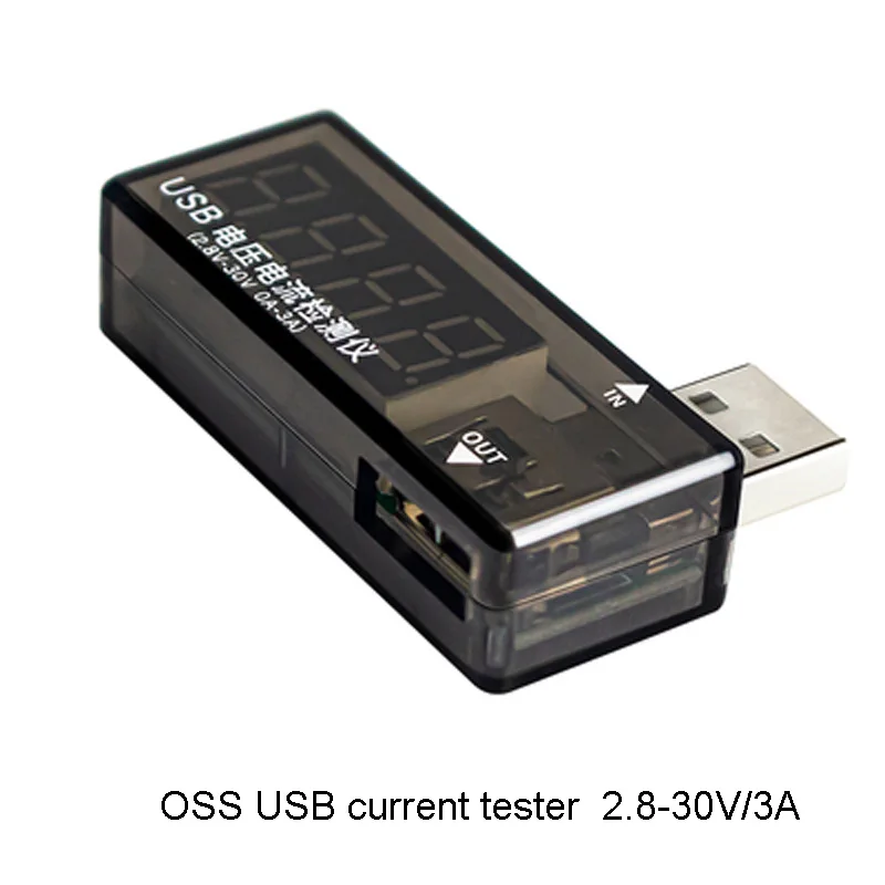 OSS S102 المزدوج USB الجهد الحالي شاحن الطاقة الكاشف شاشة ديجيتال اختبار قدرة متر الفولتميتر مقياس التيار الكهربائي