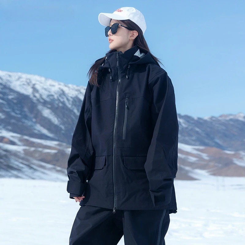 

Ski Suit Single Board Waterproof Plus Size Loose Ski Jacket Set for Autumn and Winter Unisex