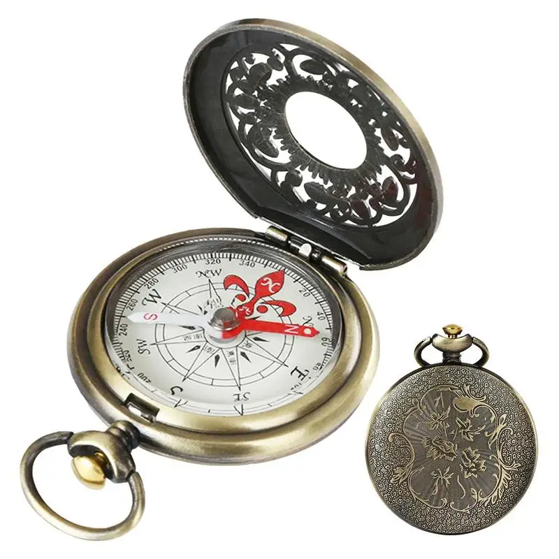 Orienteering Compass Nautical Survival Compass Camping Survival Hiking Gear Rustic Vintage Decor Pocket Compass Camping Supplies