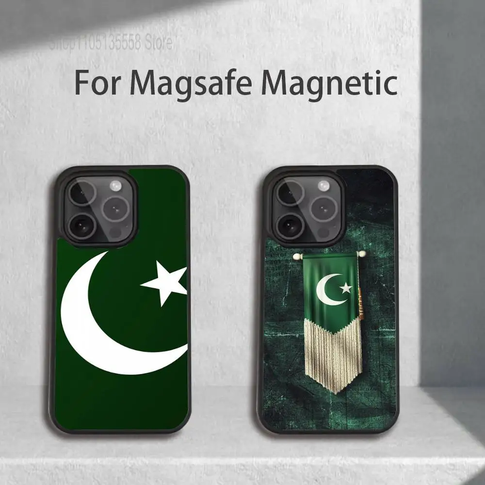 

Чехол для телефона P-Pakistan-n Flag 1, для iPhone 17,16,15,14,13,12,11, Pro, Max, Plus, Mini, SE4, E с магнитной беспроводной зарядкой Magsafe