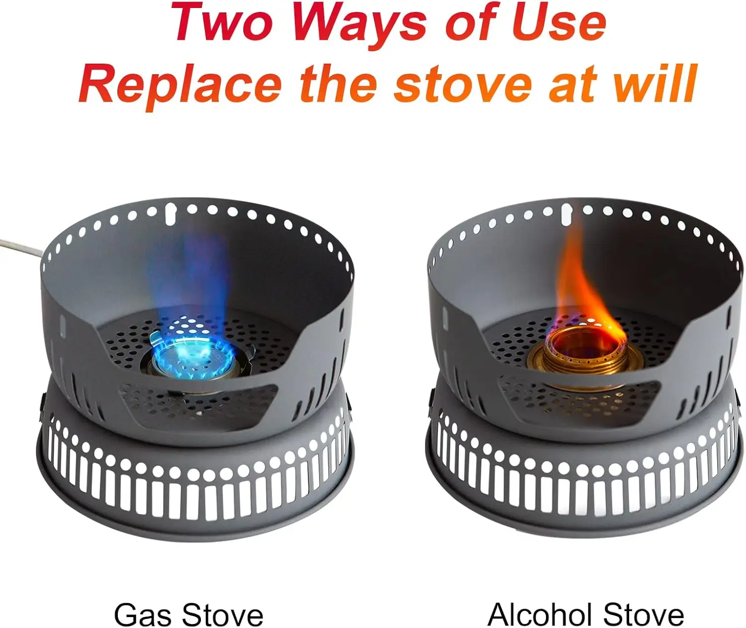 Juego de utensilios de cocina ligeros para acampar de 11 piezas con estufa y quemador portátiles: olla compacta duradera para senderismo, coche, Vanlife, RV