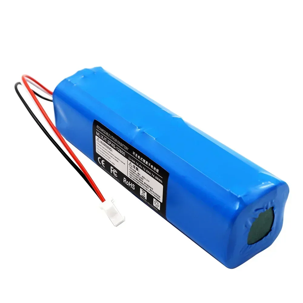 14.8V 12800mAh Battery Pack For XiaoMi Lydsto R1 Viomi S9  Roidmi Eve Plus Rechargeable Li-ion Battery Robot Vacuum Cleaner R1