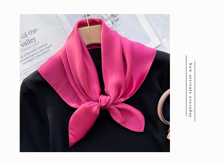 Mode echte Seide Schal Frauen Schals Wraps für Damen Halstuch Foulard Schals Pashmina weiblichen Schal Hijab Bandana – Detail 2