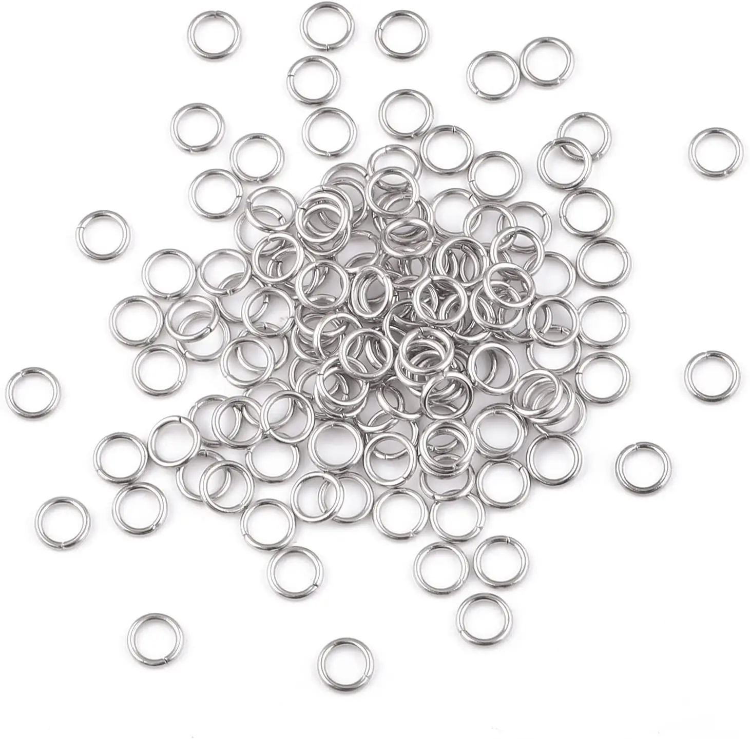 

2000Pcs Stainless Steel Open Jump Rings 3/4/5/6mm Split Rings Connectors For Bracelet Jewelry Accessories Close but Unsoldered