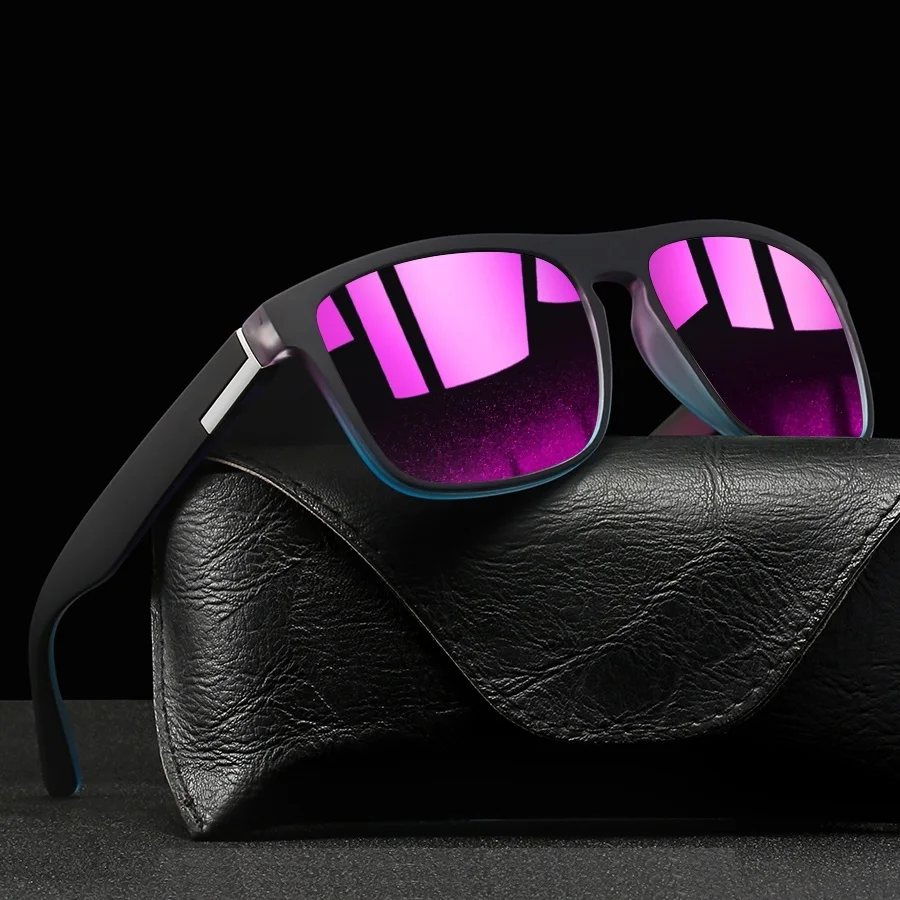 Fashion square UV400 Sunglasses Men Women Driving   Fishing  Colorful Trendy Lightweight Outdoor Goggles