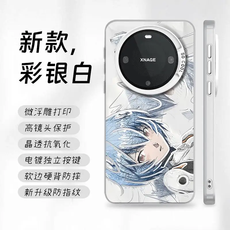 Quente bonito menina ayanami rei caso de telefone para iphone 17promax 17 16 15 14 13 12 11 pro max plus ar mini 17pro anime collant capa