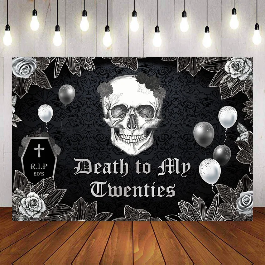 Mehofond Photography Background Death To My Twenties Birthday Party Funeral for My Youth Decoration Backdrop Photo Studio Props