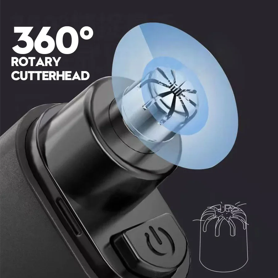 USB oplaadbare elektrische neus-oortrimmer - 150 mAh Li-polymeerbatterij, snel opladen, compacte en draagbare tondeuse voor herenverzorging