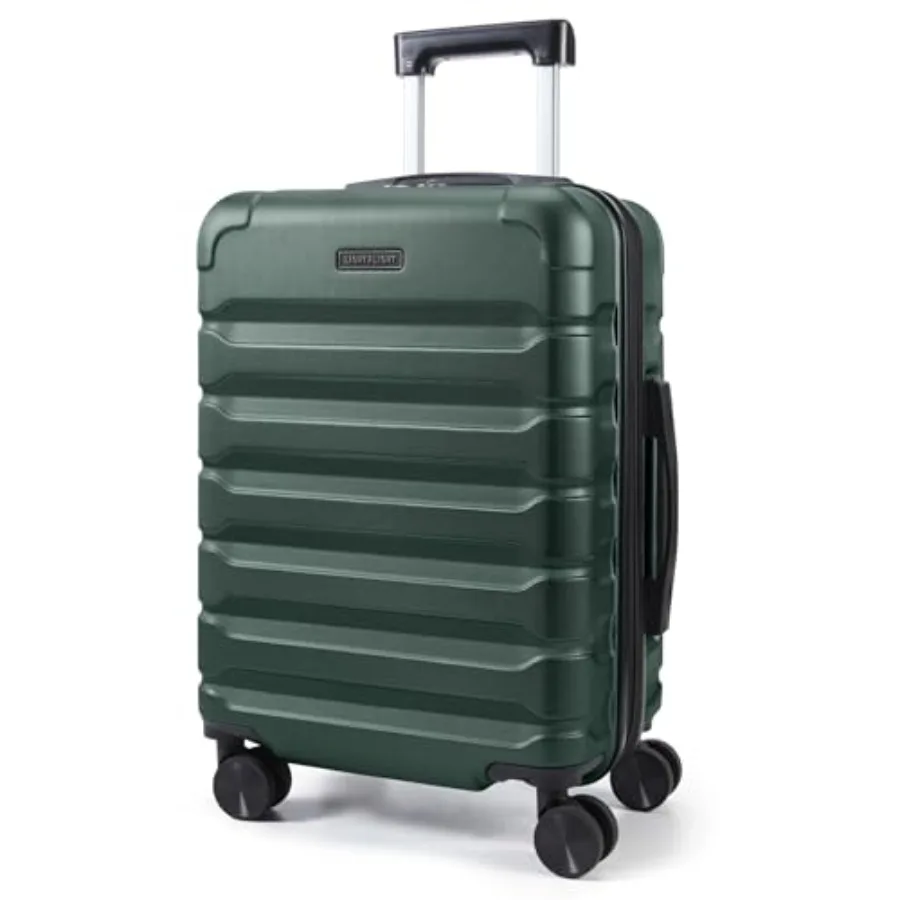 

Чемодан Deep Green 20 дюймов, расширяемый, на колесах, легкий, прочный, с жестким корпусом, для мужчин и женщин, для путешествий и авиаперелетов