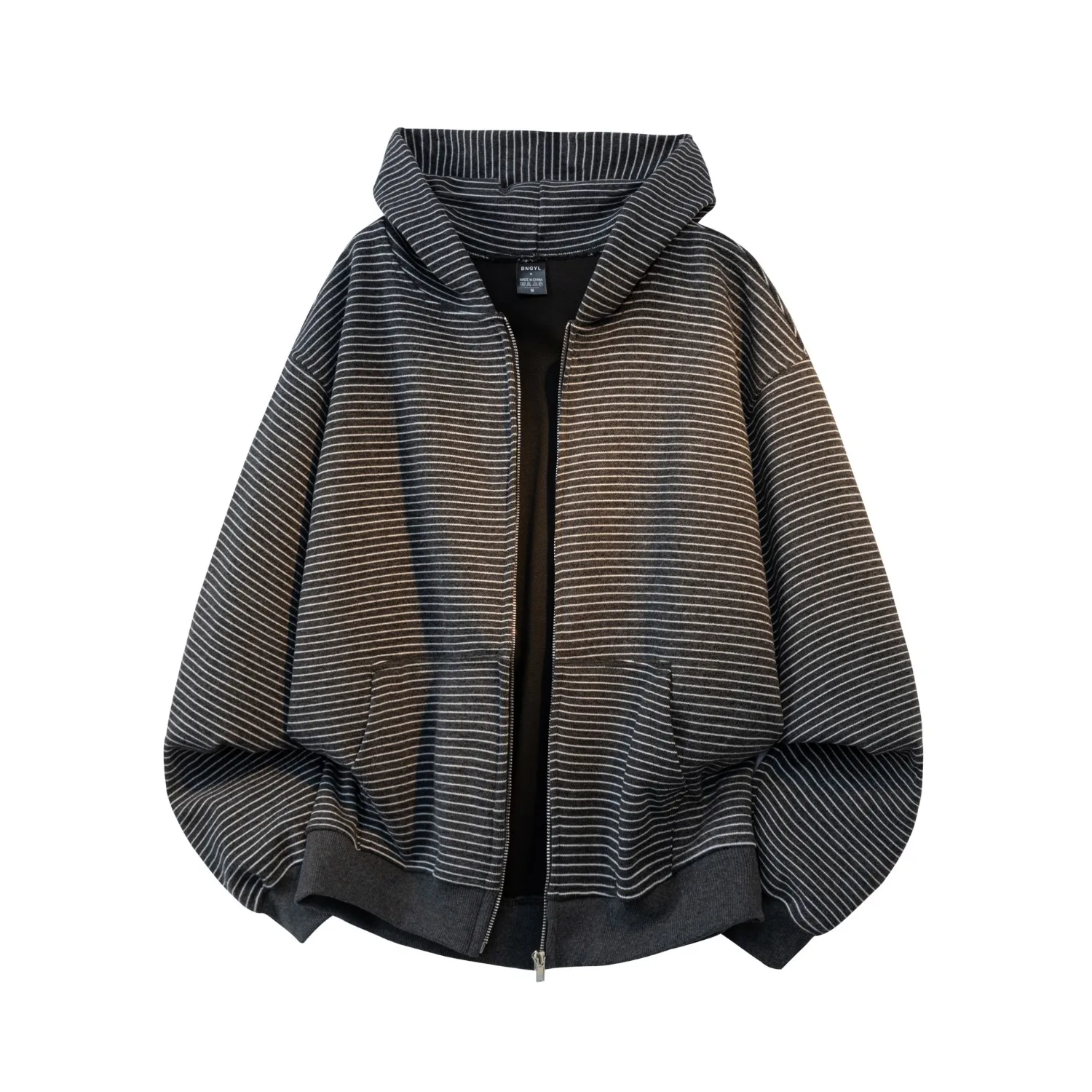 الكورية كول البريدي هوديس وبلوزات للرجال الخريف فضفاض مخطط مقنعين سترة الربيع طويلة الأكمام الرجال المتضخم هوديي