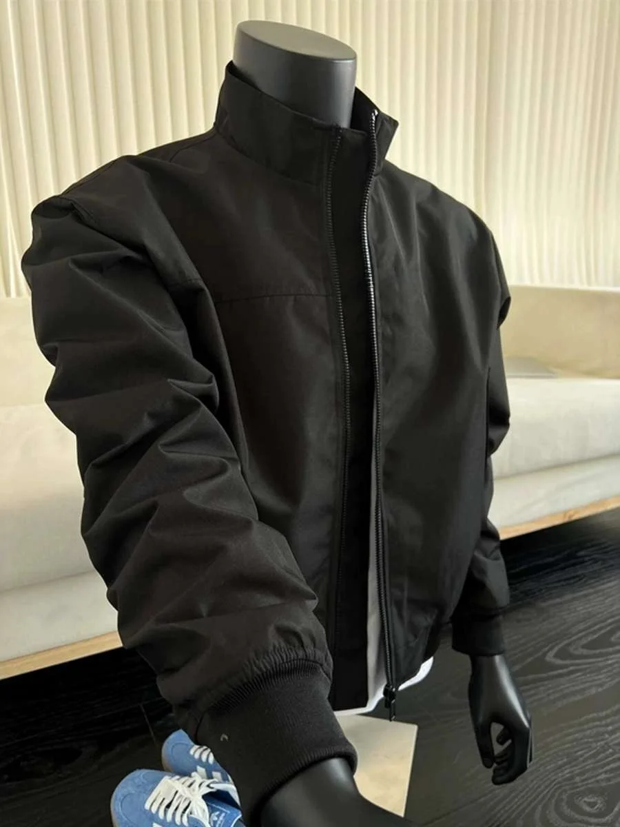 

Мужское нижнее пальто Bla American Pilot Jaet, бейсбольное пальто, осенняя рабочая одежда, свободная посадка, молодежная повседневная однотонная одежда, без бренда