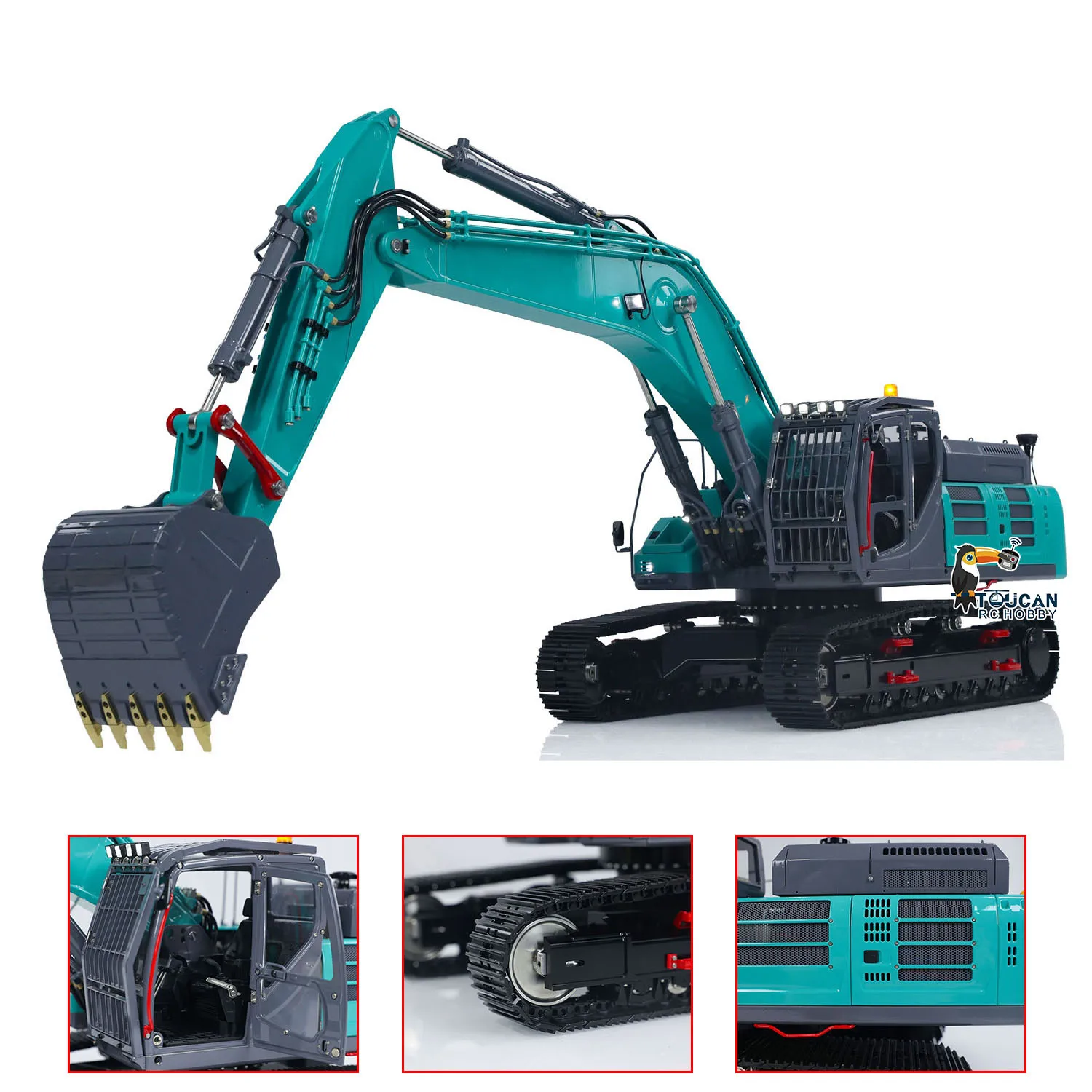 New 1/14 LESU SK500LC Hydraulic RC Excavator Metal Digger Painted Assembled Remote Control Model with Light System Outdoor Toy