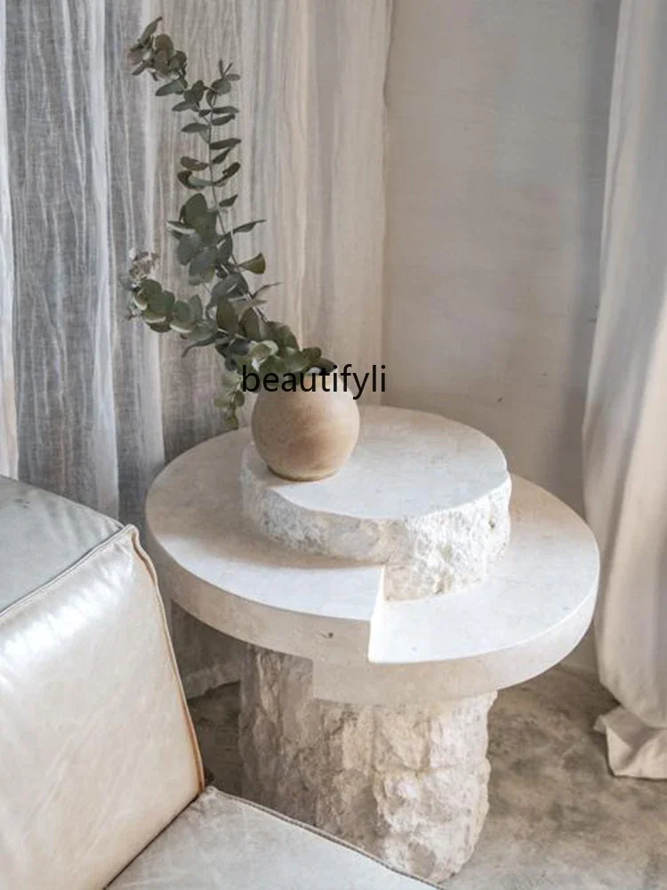 

xzZhaiji style Italian style sofa side table minimalist B&B balcony small coffee table ins light luxury corner table