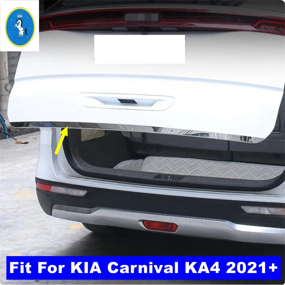 

For KIA Carnival KA4 2021 2022 2023 2024 Acesssories Rear Trunk Lid Tailgate Door Handle Molding Boot Garnish Bezel Cover Trim