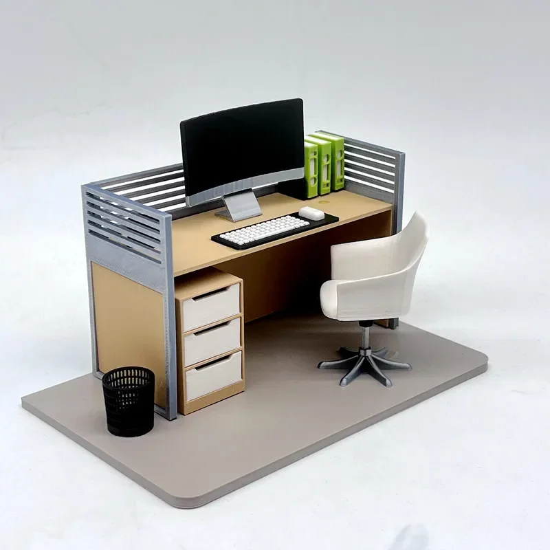 Oryginalny projekt, duch współczesnych pracujących ludzi, stół z krową i koniem, model ornamentu krowa i koń w skali 1:12