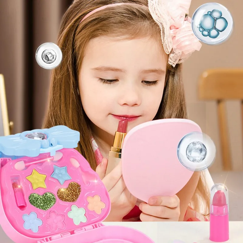 Kids Make up Kit  Handbag Makeup Toys Gift Environmentally Friendly Odorlessfor Toddler Little Princess Girls Birthday Party