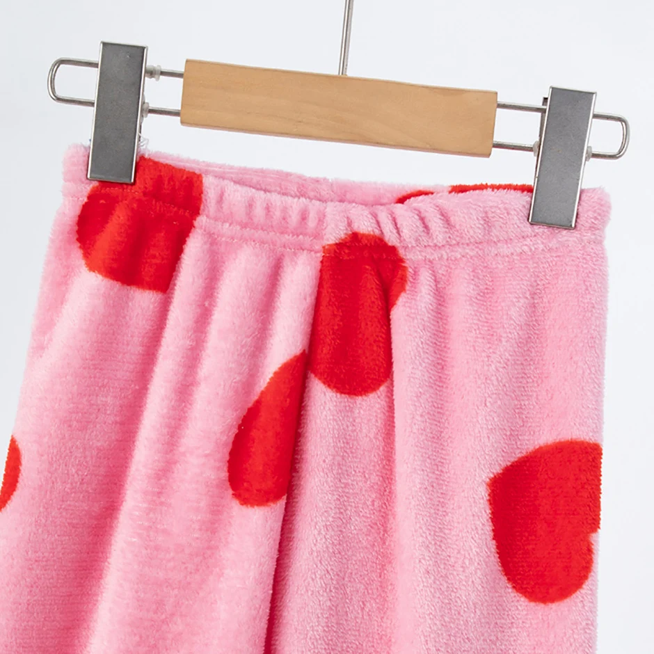 2-teiliges Kinder-Herbst-/Winter-Flanell-Modedruck-Set für Mädchen, herzwarmendes Rundhals-Top, T-Shirt, weiche Fleece-Hose für Jungen – Detail 7