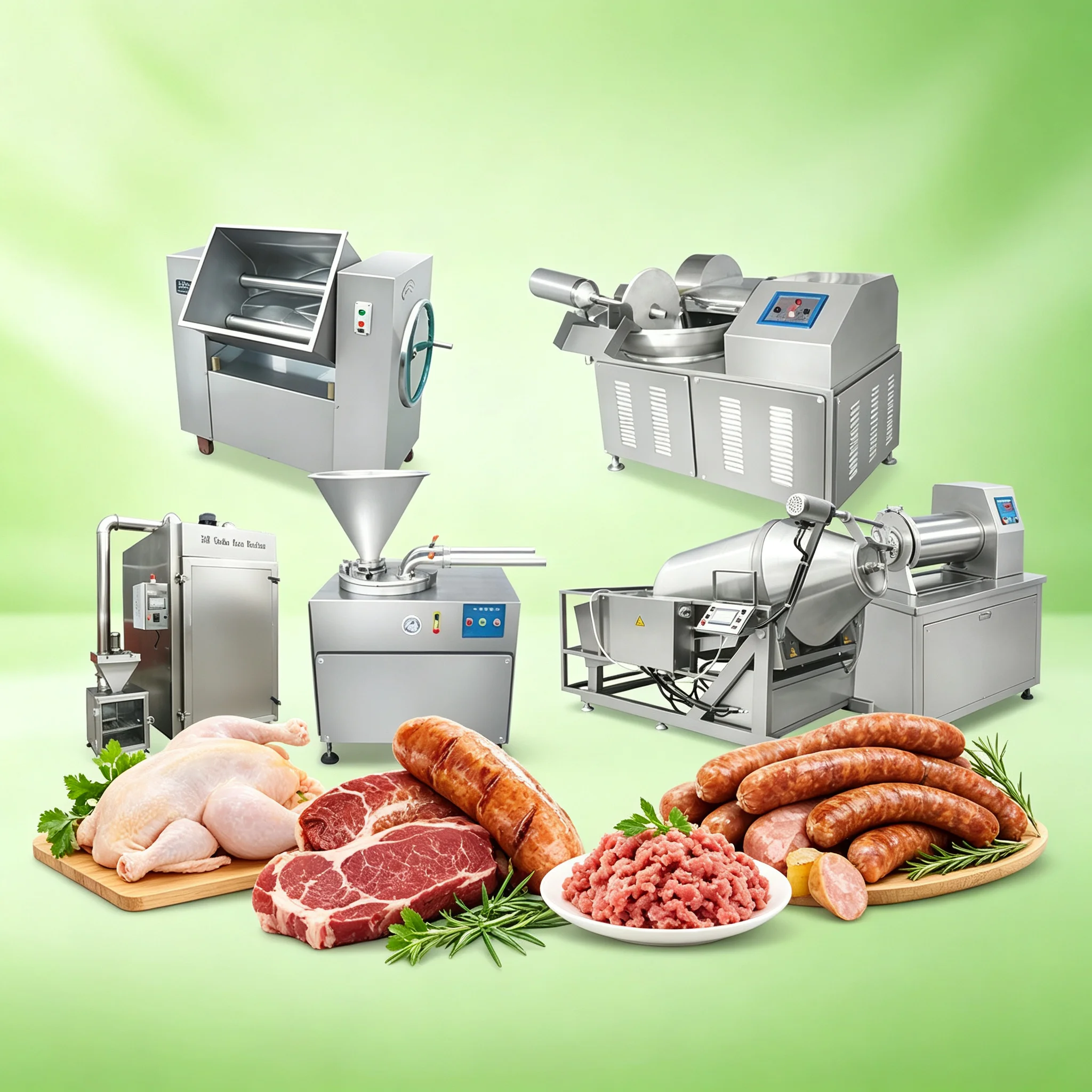 Versatile Sausage Fabrication Turn‑key Assembly Produce Salami Breakfast Sausage Meat Stick In One Line