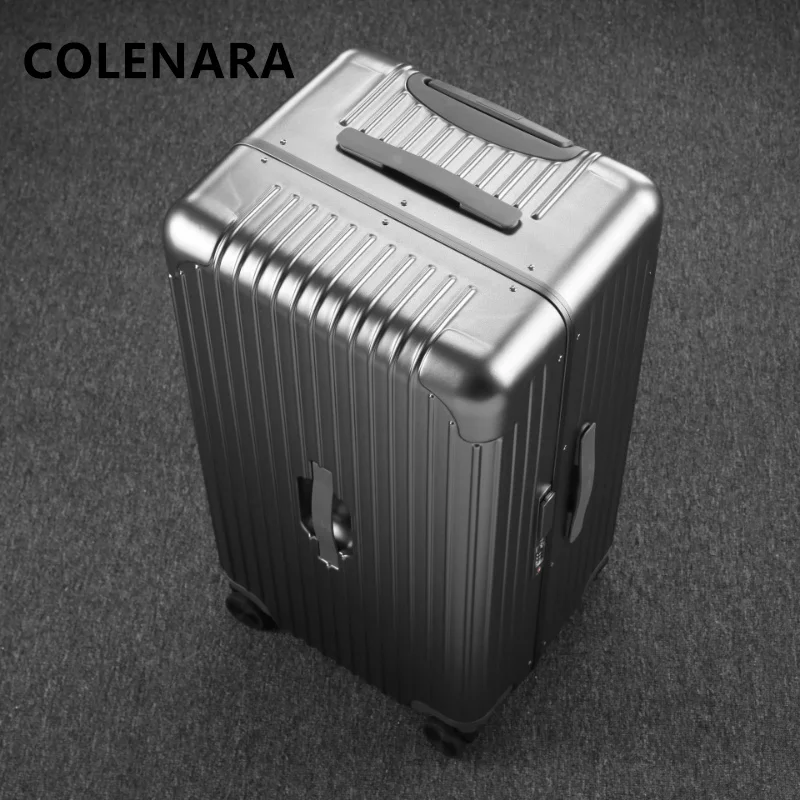 COLENARA Cabin Suitcase ABS+PC20 Inch Boarding Box 24“26”28 Large Capacity Aluminum Frame Trolley Case with Wheels Luggage