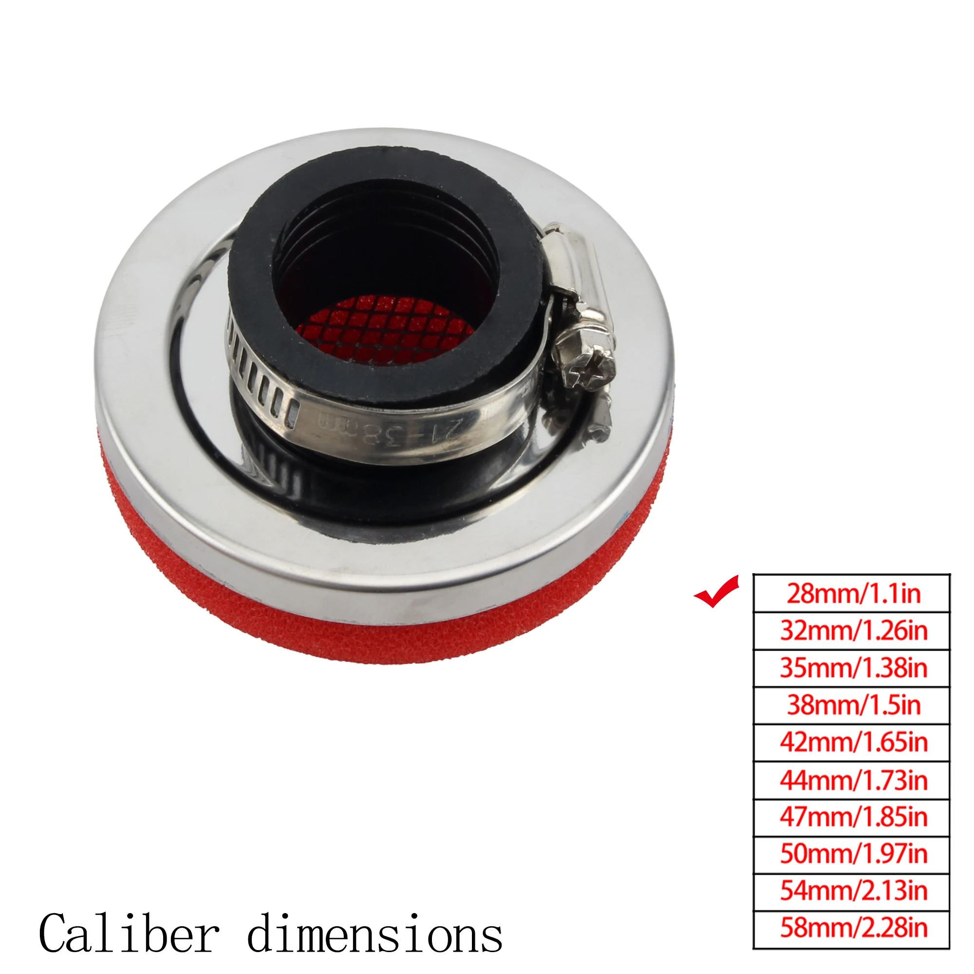 دراجة نارية 28 32 35 38 42 45 50 54 58 مللي متر مستقيم رغوة الهواء إسفنجة مرشحة نظافة موتو سكوتر موتوكروس الترابية دراجة اكسسوارات #3