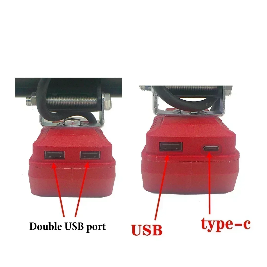 Work Light LED Portable Cordless with USB Output Rotatable Head and Hanging Hook for Einhell 4511396/4511437 18V Battery