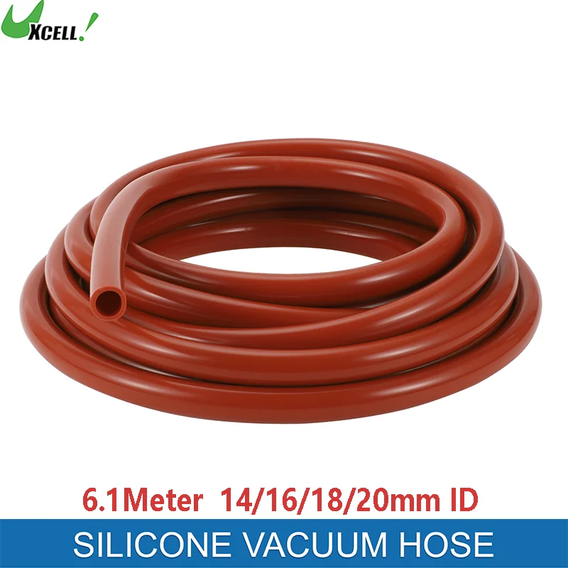 

UXCELL Auto Silicone Vacuum Tube Hose 14mm 16mm 18mm 20mm ID 6.1 Meters Universal High Pressure for Automotive Car Accessories