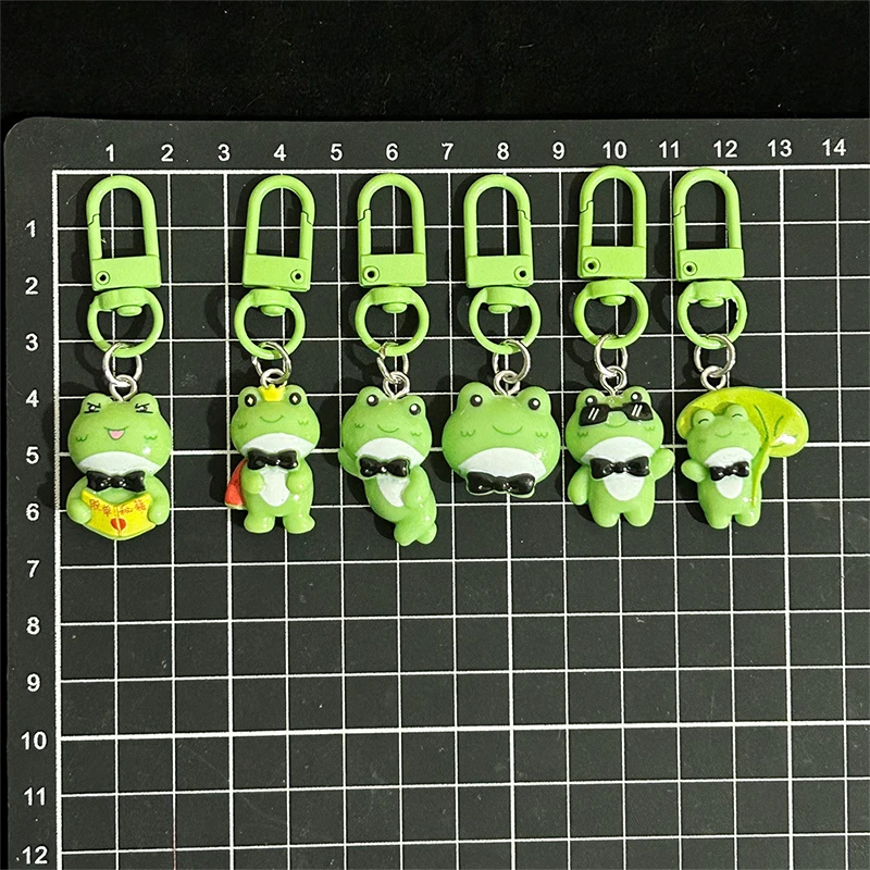 Cute Cartoon Green Frog Keychain Lovely Animal Keyring Handbag