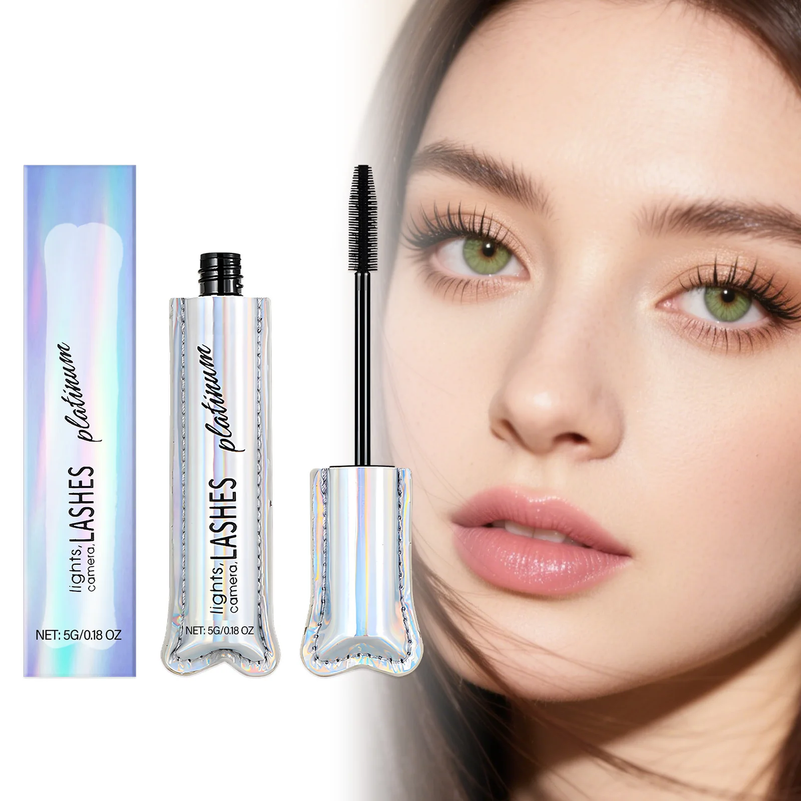 Waterproof Black Mascara 3D Volume Lengthening Curling Thick Eyelash Smudge-proof Daily Lash Enhancing Makeup Mascara