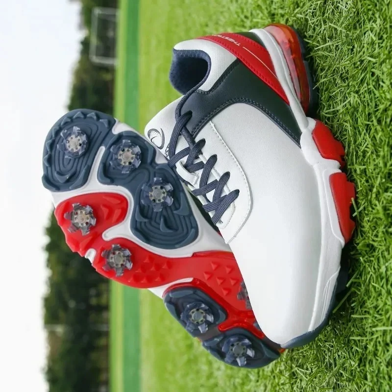 

Обувь для гольфа, водонепроницаемая спортивная обувь для гольфистов, мужские кроссовки для гольфа до щиколотки, обувь для гольфа, нескользящая удобная прогулочная обувь черного цвета