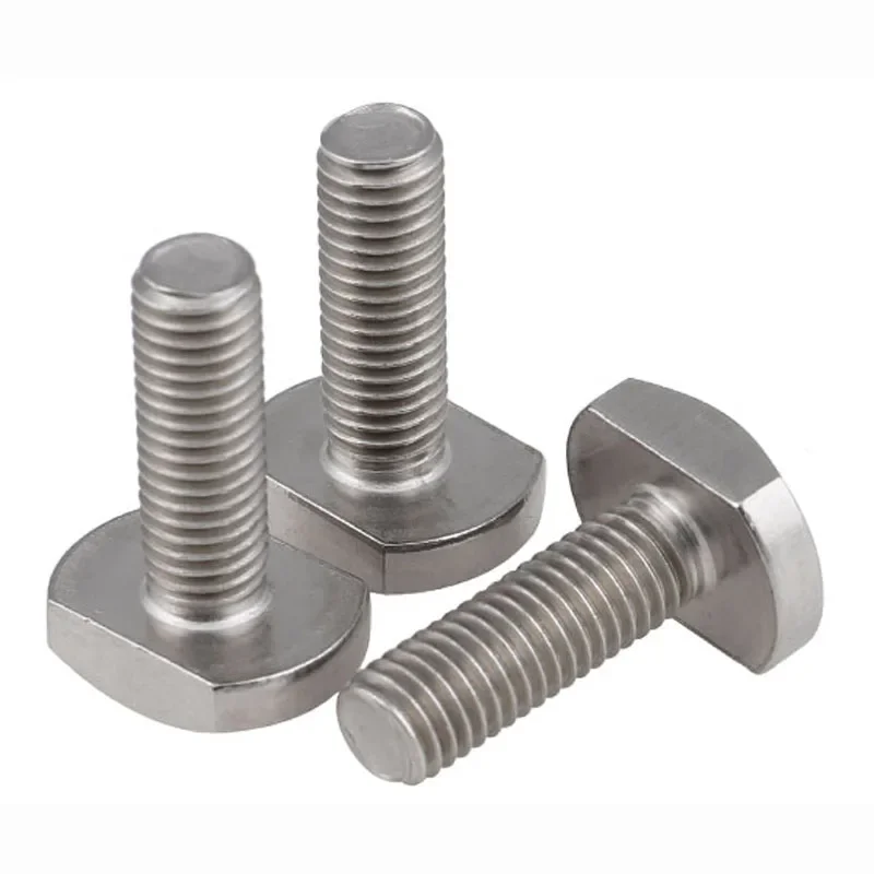 304 Sekrup Kepala Persegi Sekrup GB37 T Baja Tahan Karat Baut Kepala Palu untuk T-slot M5 M6 M8 M10 M12