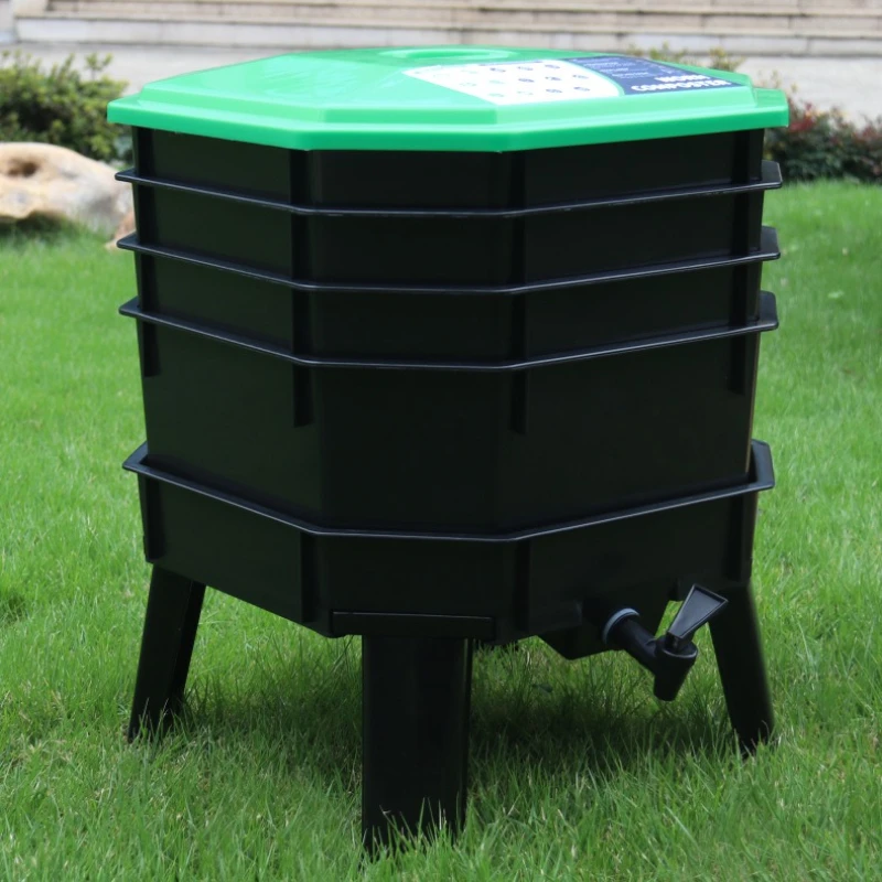 

Outdoor Composting Bins Food Waste Starter Compost Bin Kitchen Veggie Scaps Composter Bucket Large Capacity Food Yard Waste Bins