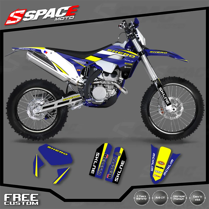 

Наклейки-декали SPACE Custom Motorcycle Graphics Background Decal для мотоциклов SHERCO 2017 2018 2019 2020 SE SEF, комплекты наклеек 003