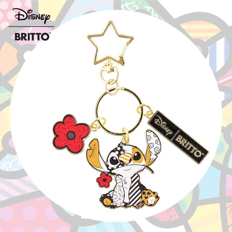 พวงกุญแจสติทช์น่ารักจากดิสนีย์ ของตกแต่งน่ารัก สีดำทอง พวงกุญแจสติทช์ ของขวัญวันเกิดสำหรับเด็กผู้หญิง ของเล่นอนิเมะสำหรับเด็ก