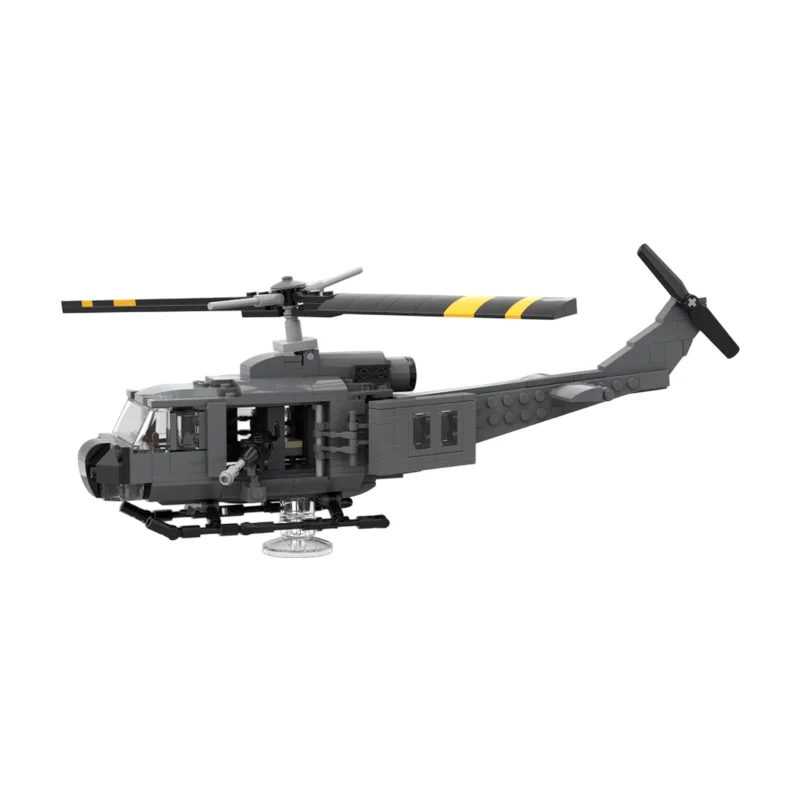 

Retro Single-Rotor Military Helicopter Bricks Kit, 20th Century Utility Aircraft, Adult Collectible Display Model 428PCS
