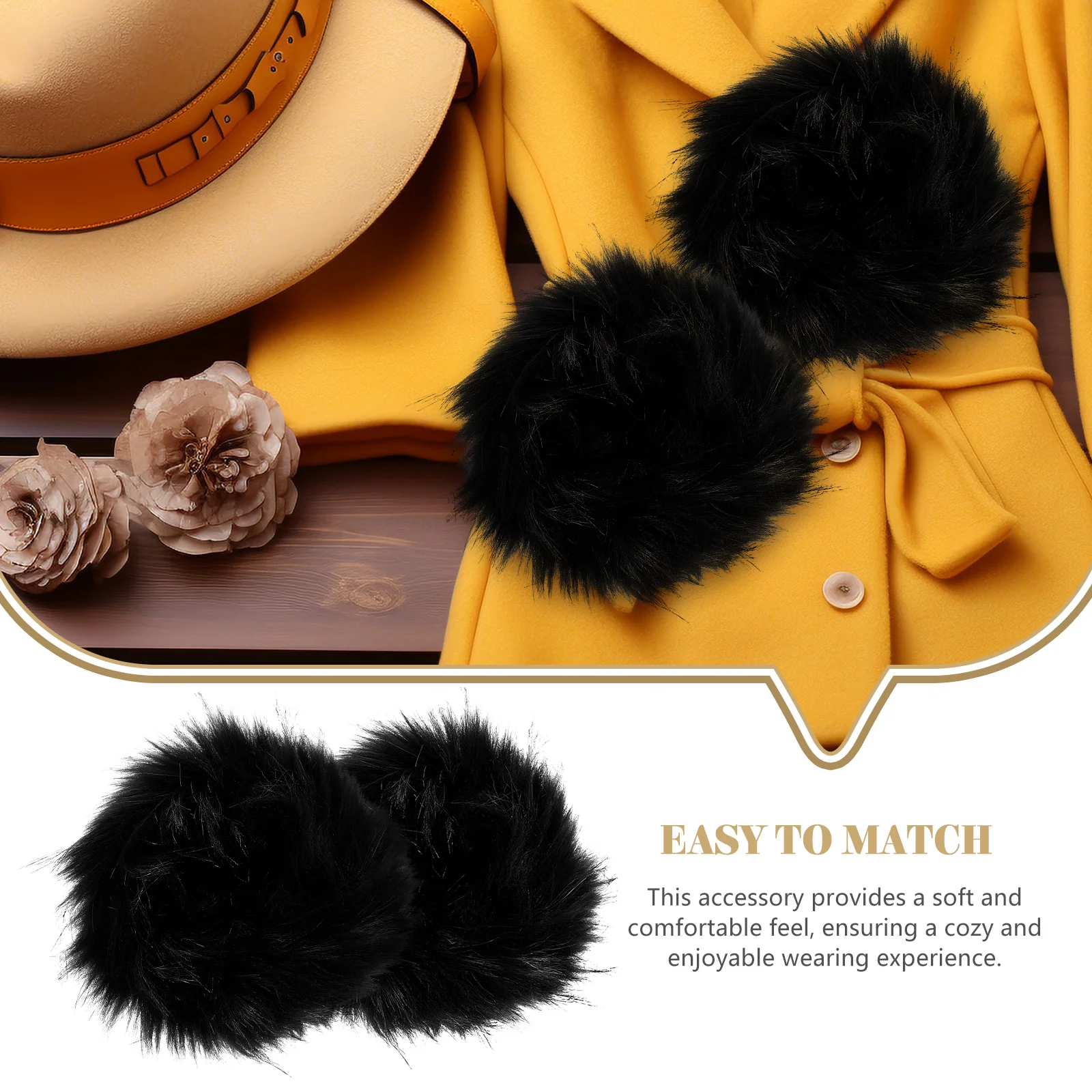 1 قطعة 1 زوج الأصفاد الشتاء الدافئة الذراع الشتاء المعصم الكفة تدفئة للنساء أنيق لينة للطقس البارد #6