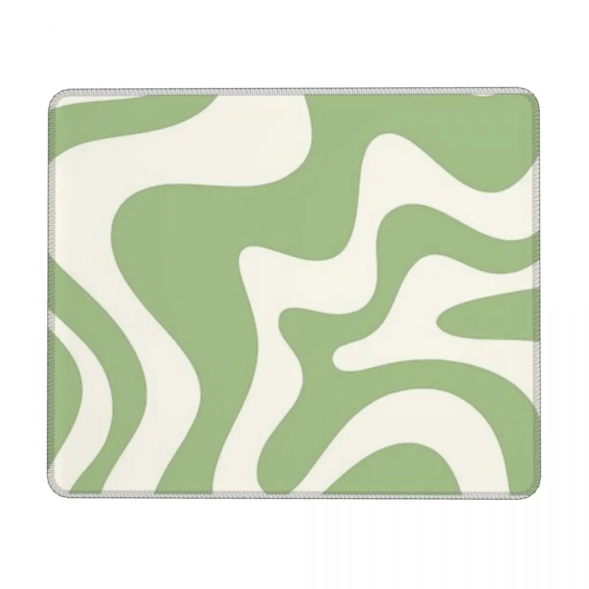 

Liquid Swirl In Light Sage Green And Cream Mouse Pad Desk Protector Gamer Keyboard Pc Mouse Pad Extended Mice Keyboards Computer