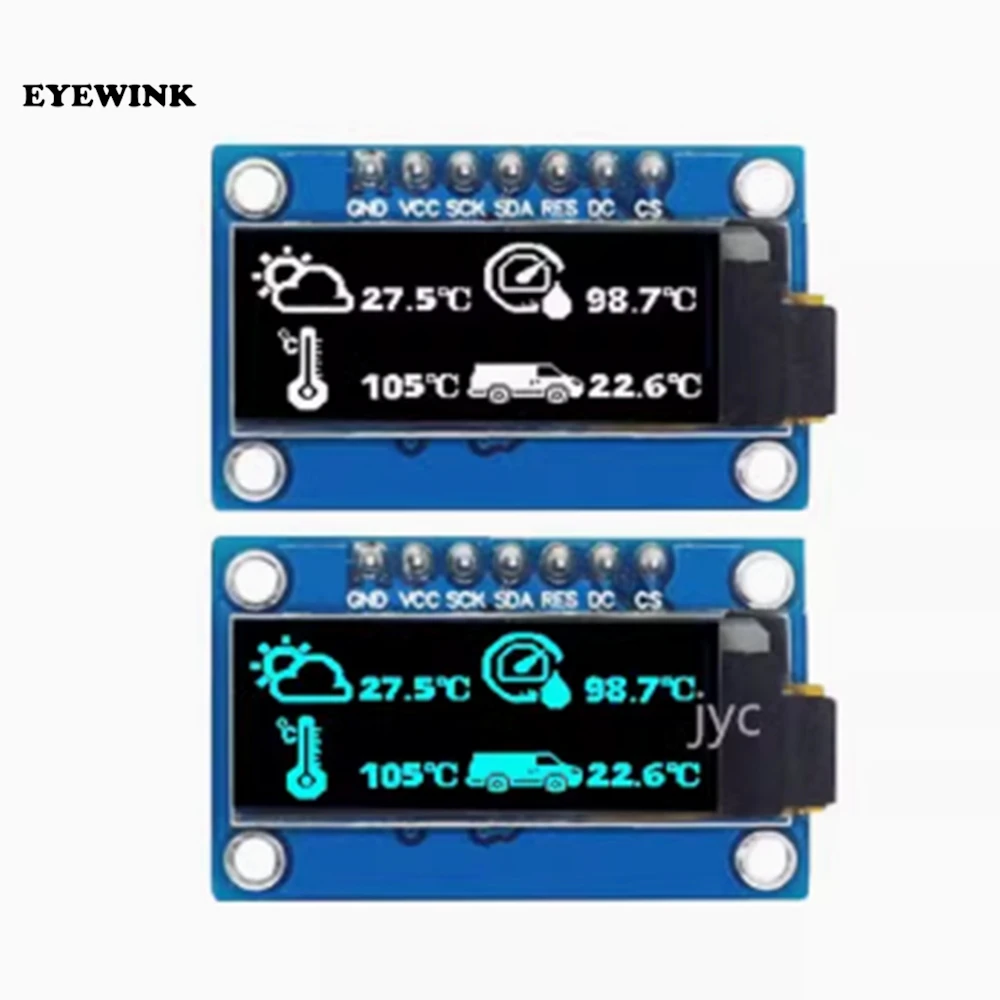 

0,91-дюймовый OLED-экран 128x32 модуль OLED ЖК-экран 7-контактный SPI-связь 128x32 экран 0,91 дюйма
