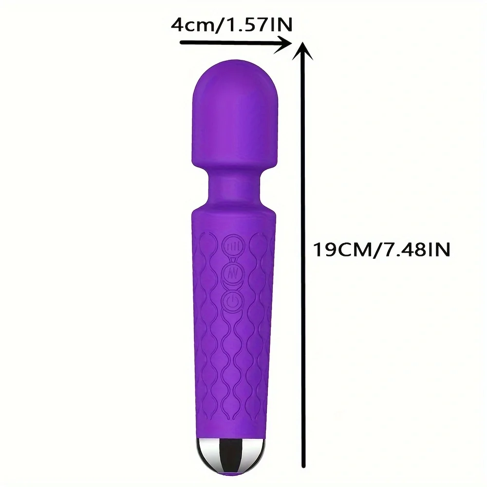 20 Frequency 8 Speed Vibrator, Clitoral/Anal AV Wand, Sex Toys, Adult Toys, Sexy Toys, G-Spot Stimulator - Rechargeable
