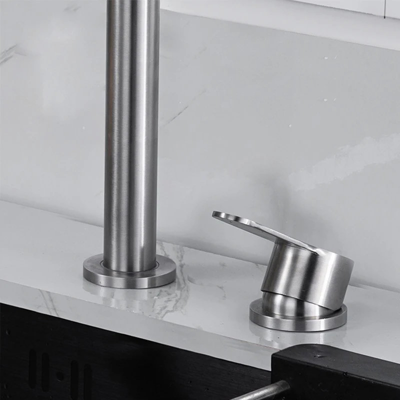 Stainless Steel Invisible Kitchen Lift Faucet Bar Sink Dish Basin Household Sink Hidden Hot and Cold Faucet