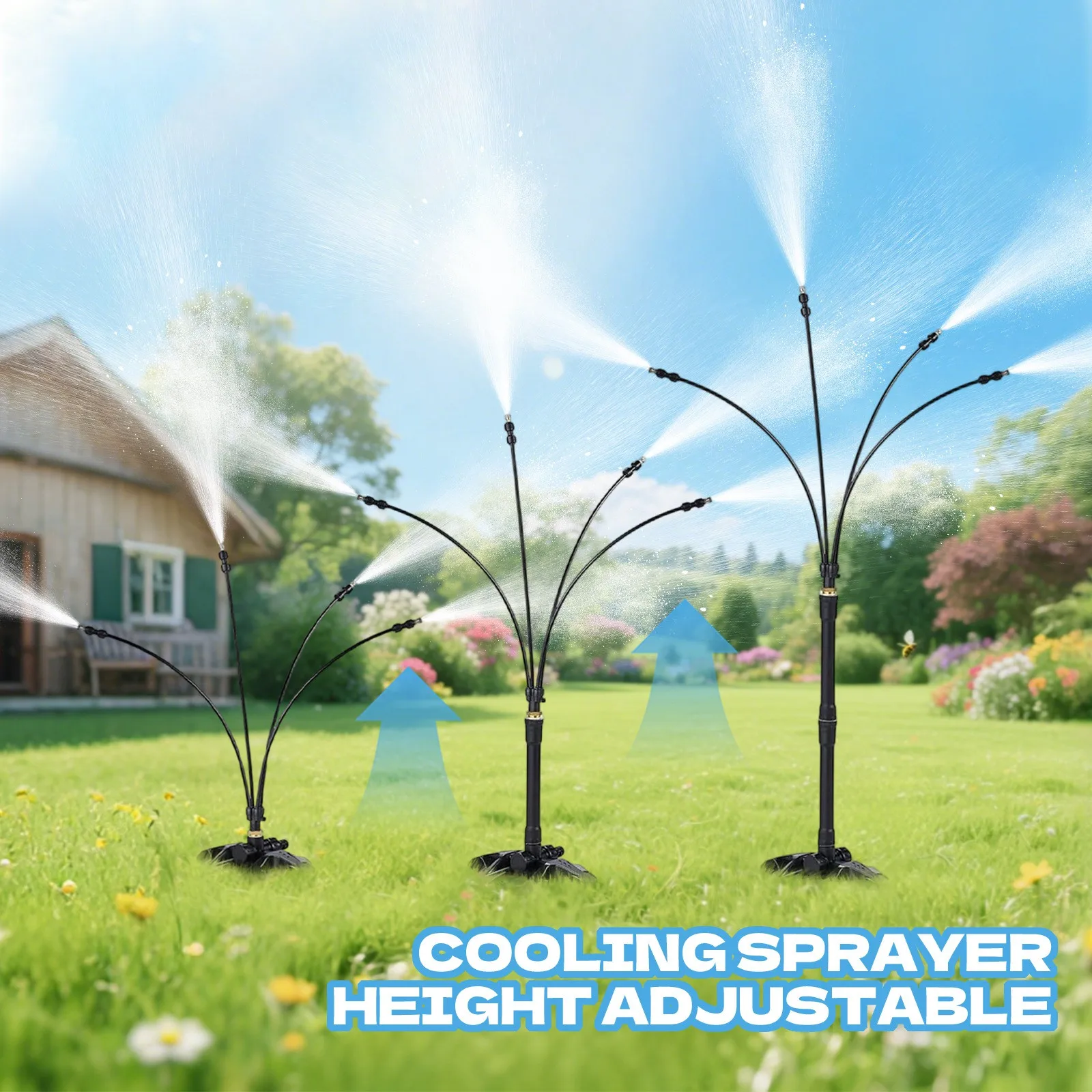 

Standing Misters For Outside Patio, Stand Misting System For Cool Outdoor, Portable Water Misters Backyard, Porch, Sprinkler