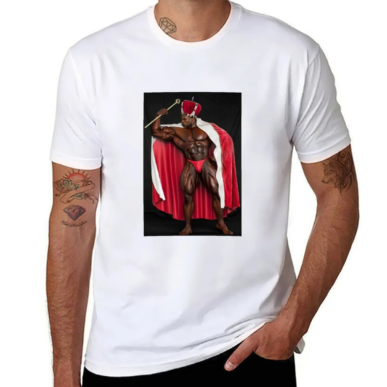 

Футболка Ronnie Coleman The King, хлопковая футболка, мужская футболка из 100% хлопка, футболка