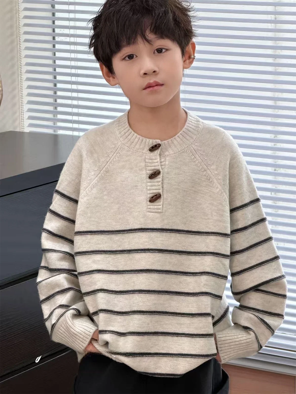 sueter-de-punto-retro-a-rayas-para-ninos-de-lana-para-otono-e-invierno-ropa-infantil-de-talla-mediana-a-grande-suave-de