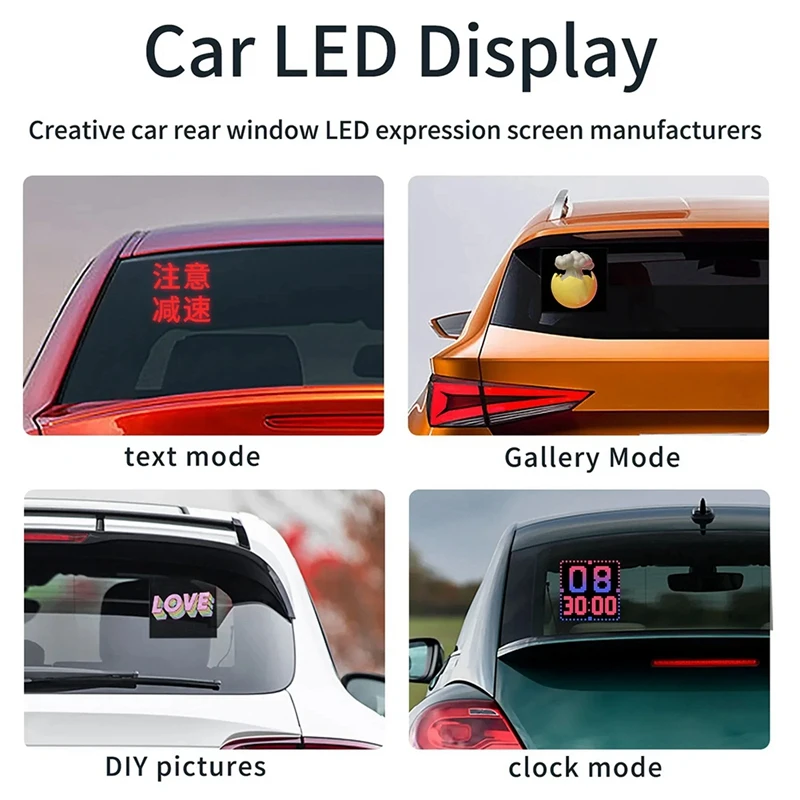 DIY RGB 스마트 LED 픽셀 패널 램프, 32X 32 USB 그래피티, 블루투스 앱 제어, 홈 룸 장식, 텍스트 스크린, 자동차 디스플레이