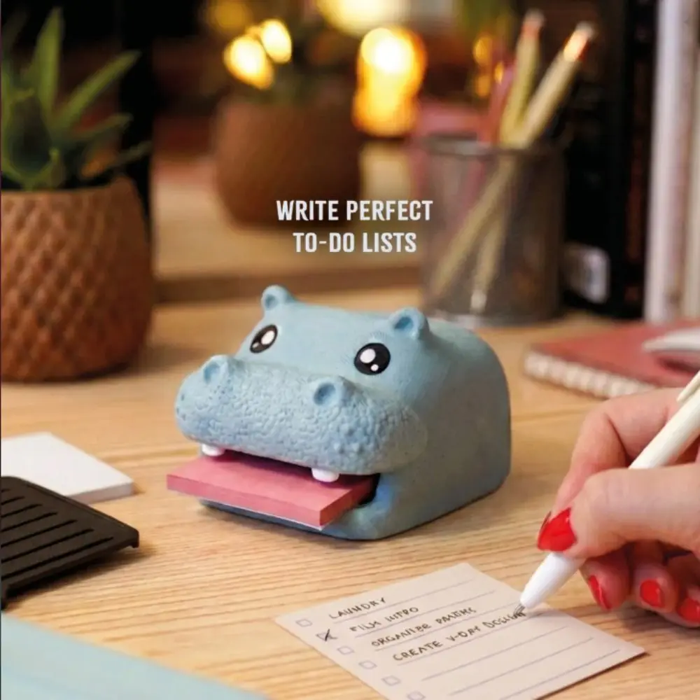 

Hippo Shaped Hippo Desktop Organizer Cute Design Cartoon Style Desk Stationery Holder Portable Container Creative Design