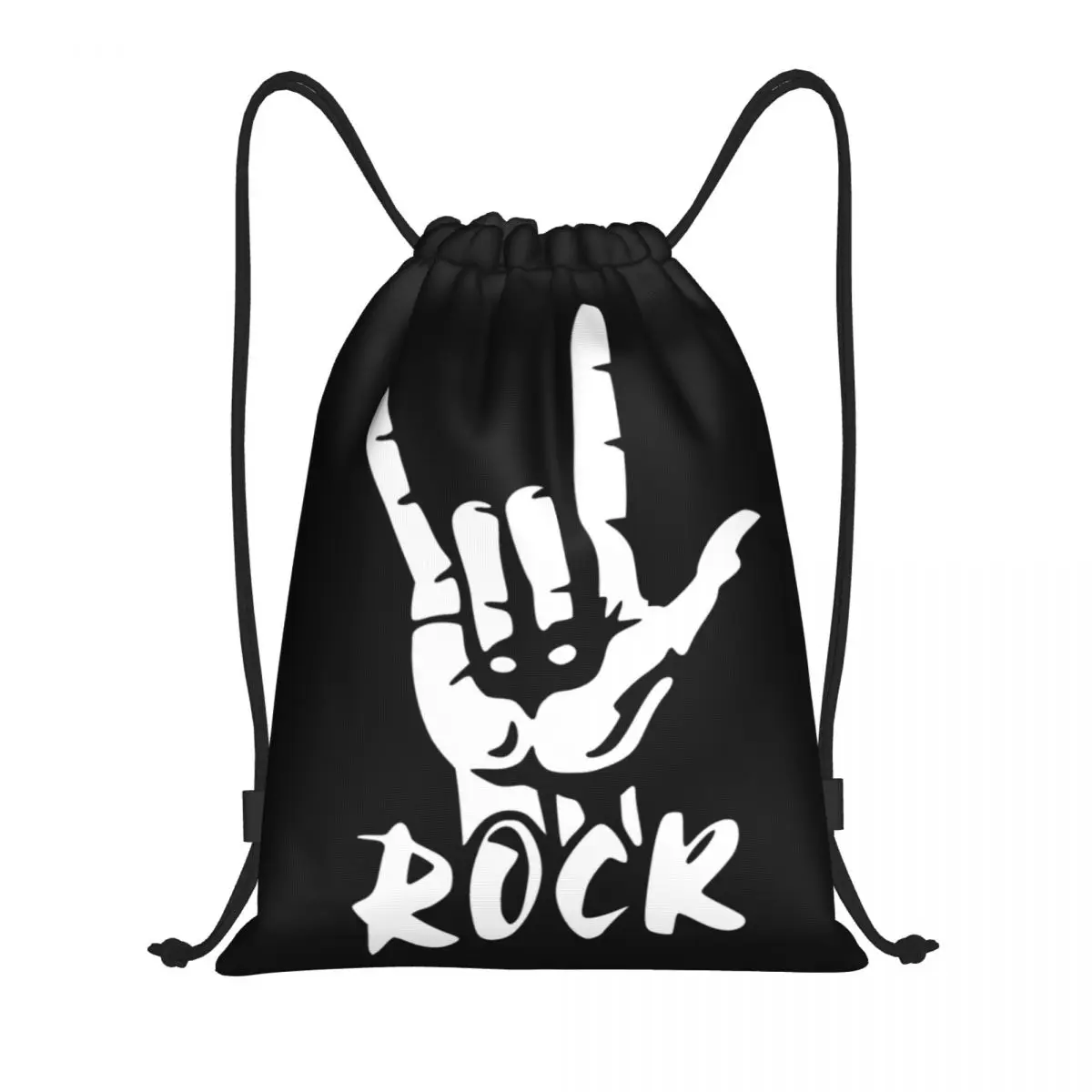 

Custom Heavy Metal Rock Music Drawstring Bag for Shopping Yoga Backpacks Men Women Sports Gym Sackpack