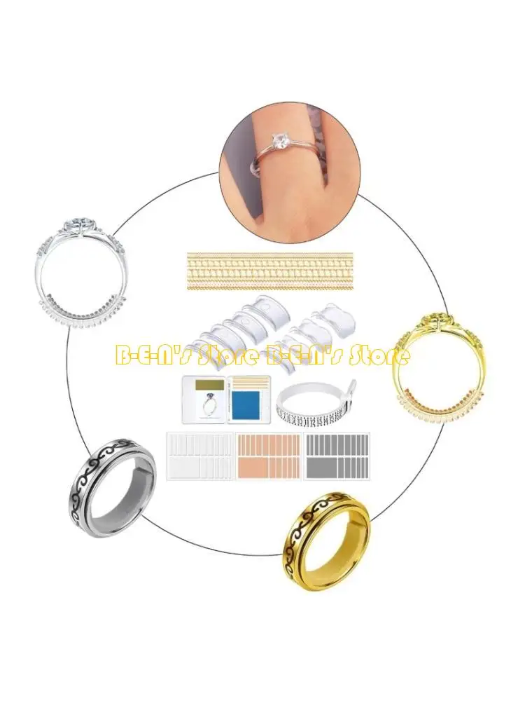 

Y1AD 71 шт. регулятор размера колец для свободных колец невидимые кольца гвардии для изменения размера для женщин