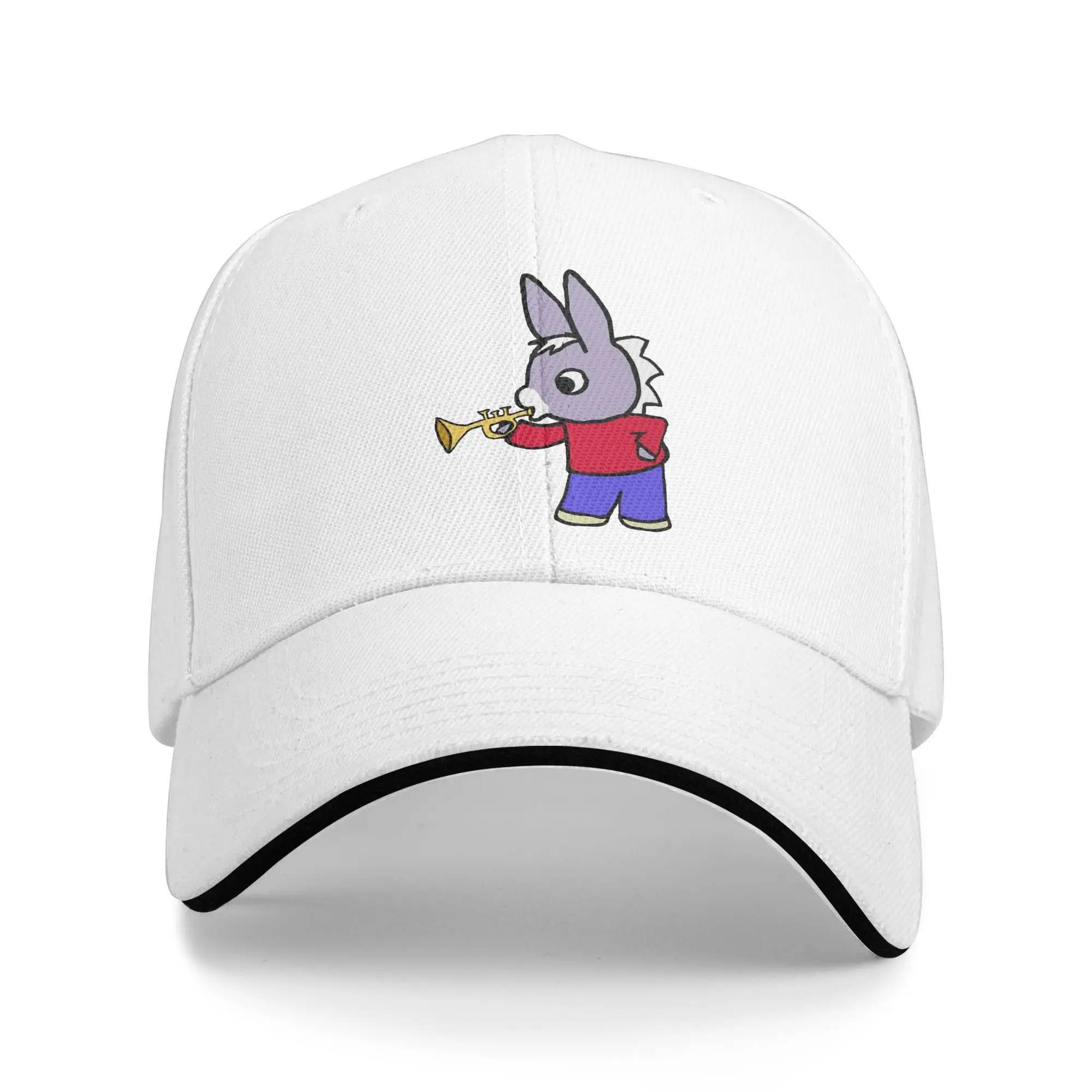 Trotroes Cute Donkey Cartoon Sandwich Baseball Caps Hip Hop Learning Adventure Men Women All Season Adjustable Sun Cap Adult Hat